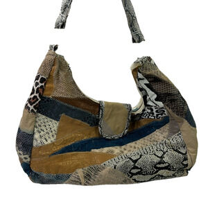 Women's lightweight patchwork shoulder bag